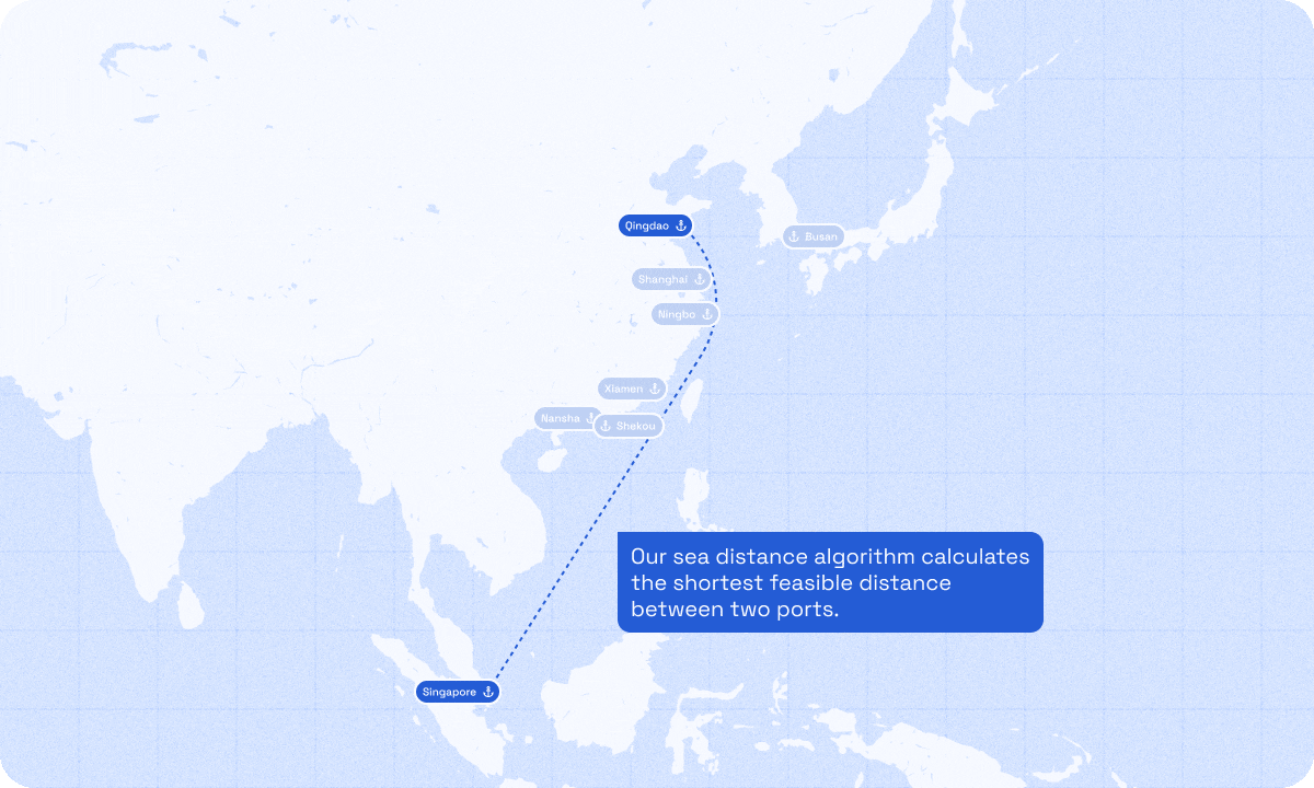 Lune can now take into account a voyage’s stops when calculating the shipment’s distance.